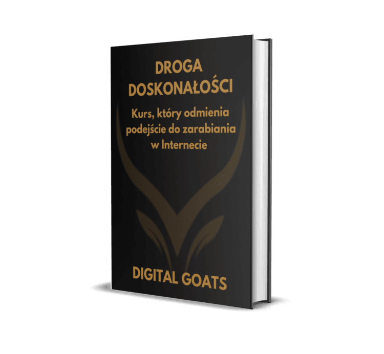 Grafika 3D książki z tytułem "Droga Doskonałości" na okładce